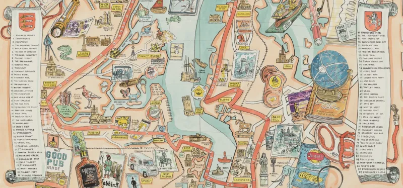 Thames Estuary Trail: an illustrated map